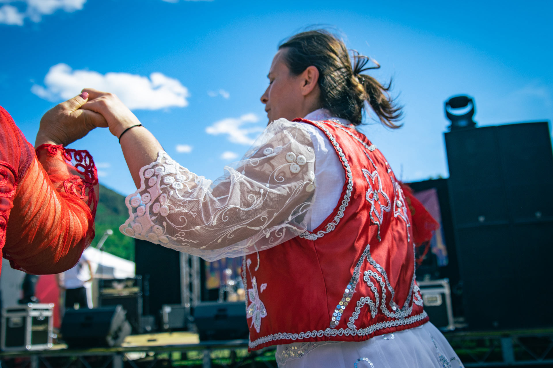 Amoahbia Festival woman dancing folklore