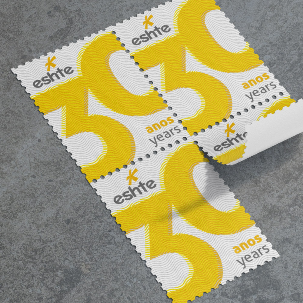 ESHTE 30 Anos symbol postal stamp