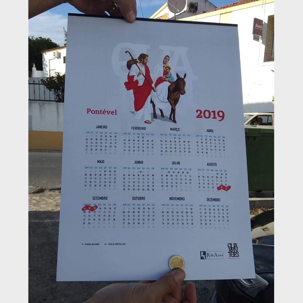 Quarentoes 2019 printed calendar